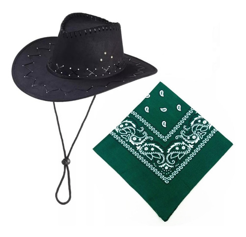 Sombreros Vaquero Para Adultos + Pañoleta Vaquero Disfraz