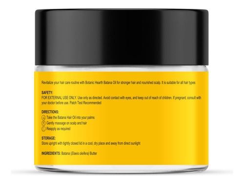 Óleo Botanic Hearth Batana Para Crescimento De Cabelo 100ml