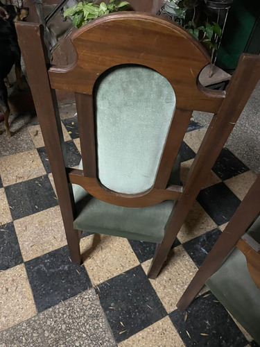 Sillas Estilo Ingles Para Tapizar. Valor X 2. 44 X 109 X 40. Marrón Claro Verde (Usado)