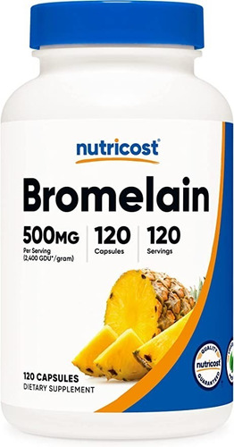 Bromelina Plus Pura 500mg 120u- Digestión-control De Peso