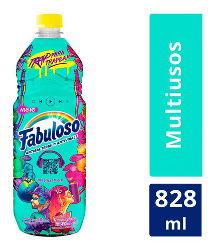 Limpiador Multiusos Líquido Fabuloso Trap Para Trapear Antibacterial Pera 828ml