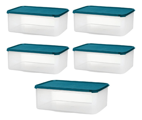 Tupper® Caja Organizadora 9,4lt X5 Tupperware® Libre De Bpa