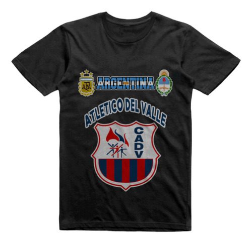 Remera Infantil Negra Atletico Del Valle Necochea