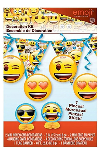 Emoji Kit Decorativo 7pzs Emoticon Carita Centros Banner Mas