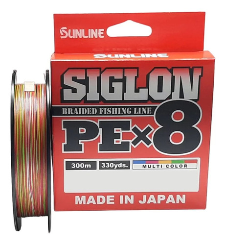 Linha Sunline Siglon X8 Pe4.0 0,342mm 60lb-29,0kg 300m Color