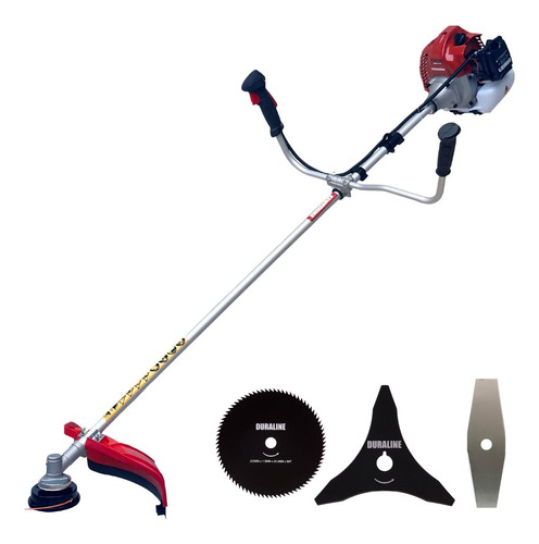 Podador De Grama Gasolina Kawashima Bcj431 1,7hp + Kit Facas