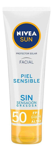 Nivea Sun 50ml Protector Solar Facial Fps 50+ Piel Sensible