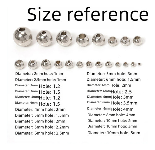 Cuentas De Acero Inoxidable Para Joyería Diy