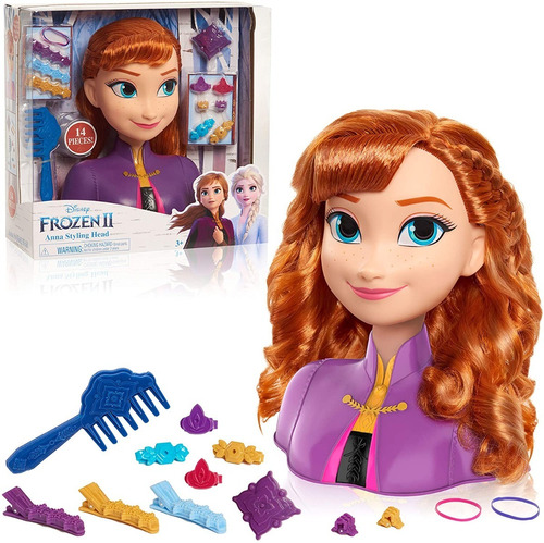 Cabeza De Peinado De Anna De Frozen 2 Con Accesorios