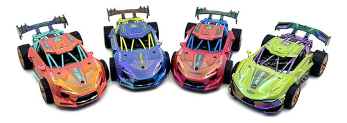Auto Metalizado Racing A Fricción Juegos Carrera