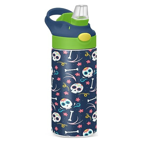 Botella De Agua Para Niños Con Diseño De Calavera Mexicana Y