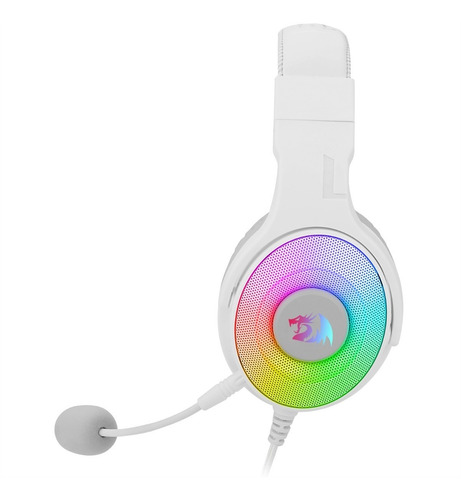 Imagen 3 de 10 de Auricular Gamer Redragon Pandora 2 H350 White Rgb 3.5mm Full