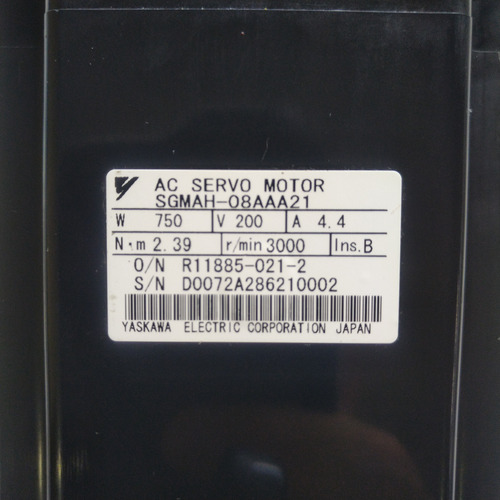 Servo Motor Yaskawa Sgmah-08aaa21 750w (Usado)