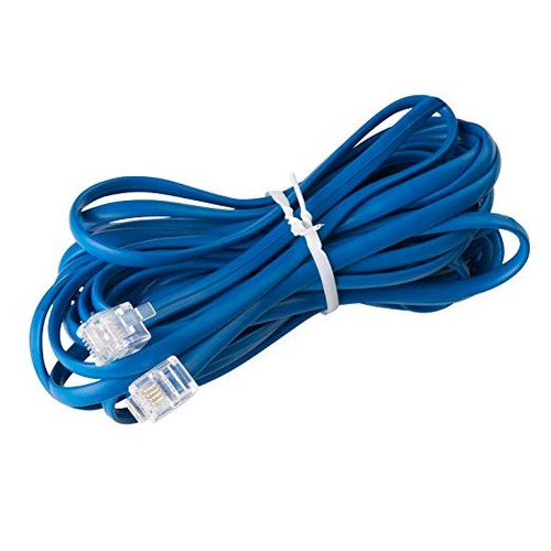 Cable De Línea Telefónica De Extensión - 25 Pies Azul Clásic