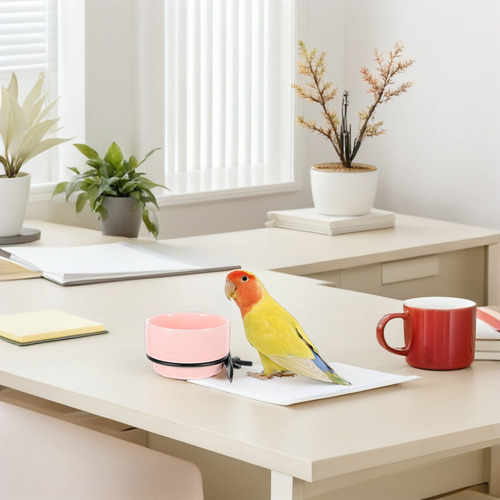 Comedero De Comida Y Agua Para Loros, Cuenco Extraíble De Ce