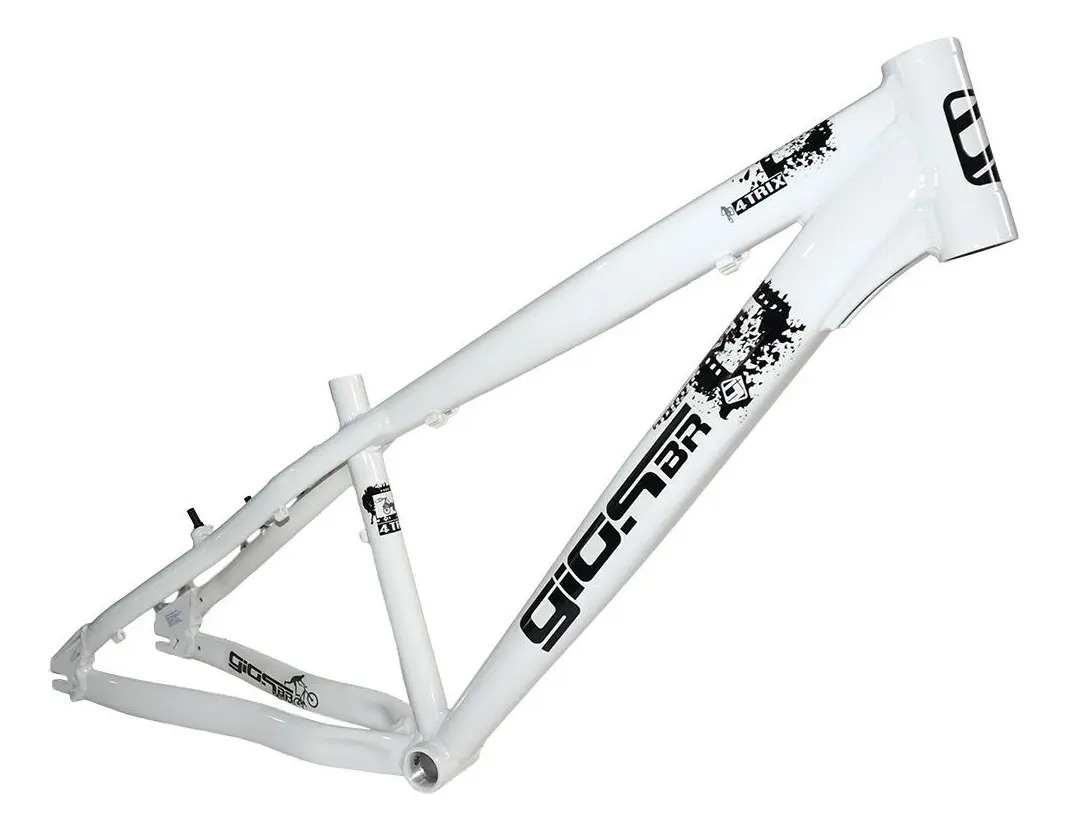 Quadro Gios 4trix 2026 Reforçado Para Grau Wheeling Manobras Cor Branco E Preto