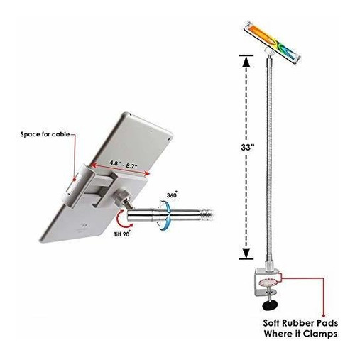 Soporte Giratorio 360 Grado Para iPad Pro 12,9 Air Mini