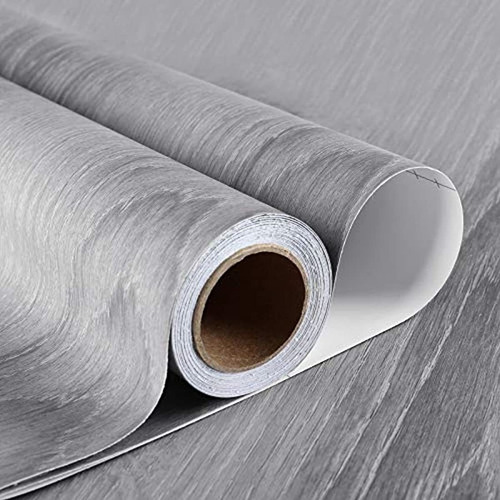 Papel Autoadhesivo Decorativo Vintage Madera Gris (36''x160'