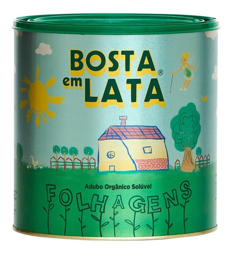 Fertilizante Orgânico Bosta Em Lata Folhagens - 1,8 Kg