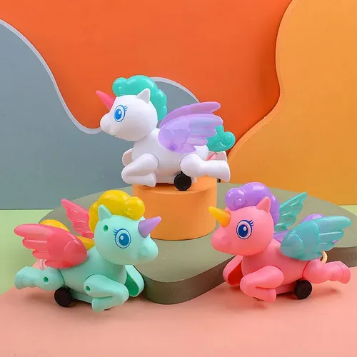 Carros De Cuerda Unicornio Pony Juguete Niñas X 4 Unidades