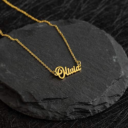Kisper Collar Con Colgante De Nombre Personalizado De Acero