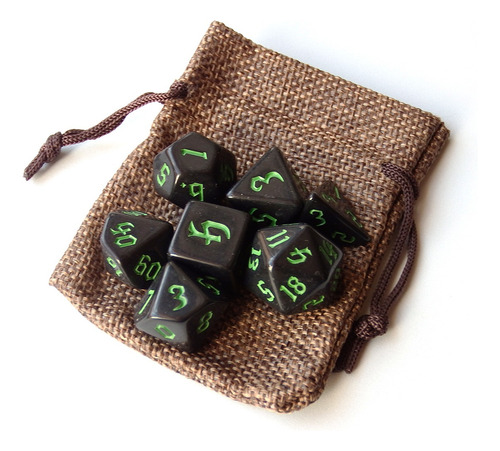 Set 7 Dados De Rol - S-38 - D&d Pathfinder