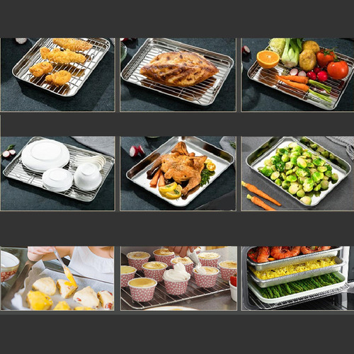Bandeja De Horno Con Rejilla For Enfriar, Plato 28cmx23.5cm
