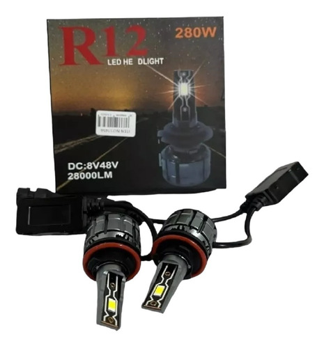 Kit Ampolletas Turbo Led R12 280w 28000lm H7 9006 9005 H11