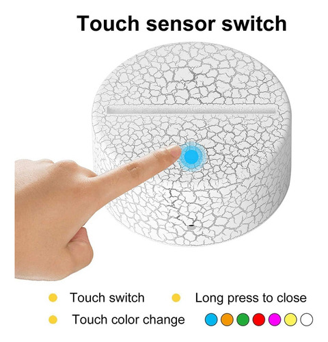 Base De Lámpara Led 3d Acrílica Para Mesa, Base De Luz Noctu