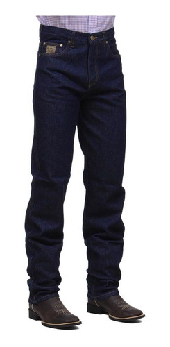 Calça Jeans Masculina Regular Azul Escuro 100% Algodão Land 