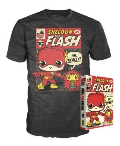 Sheldon Cooper Flash Funko Box Polo Talla M