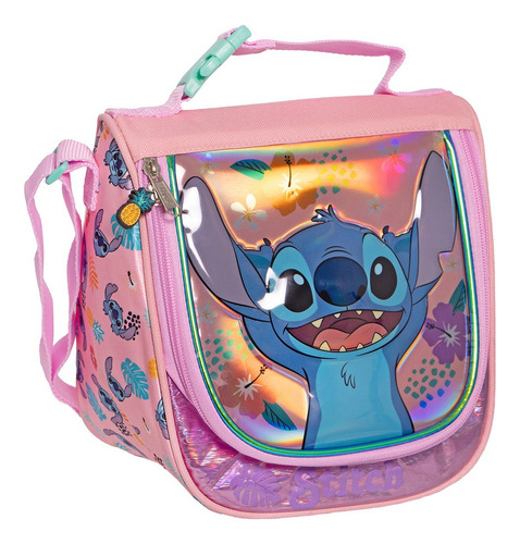 Kit Mochila Stitch Lonchera Lap Original Ruz Primaria 967 Rosa Rosa