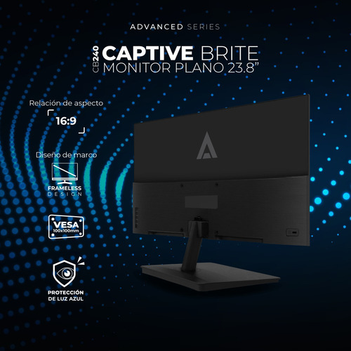 Acteck Monitor 23.8 Captive Brite Cb240 Full Hd Hdmi Y Vga