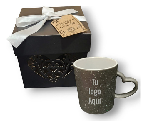 Taza Y Caja Personalizada, Asa Corazon Magic Calidad Premium