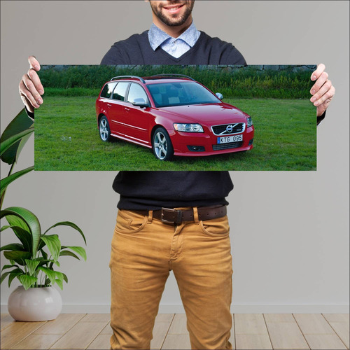 Cuadro 30x80cm Auto 2010 Volvo V50 R Design