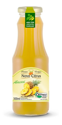 Suco Tropical Orgânico Abacaxi Novo Citrus 300 Ml