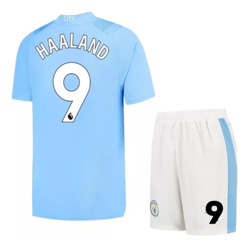 Conjunto Infantil Puma Manchester City Home 2024 9 Haaland