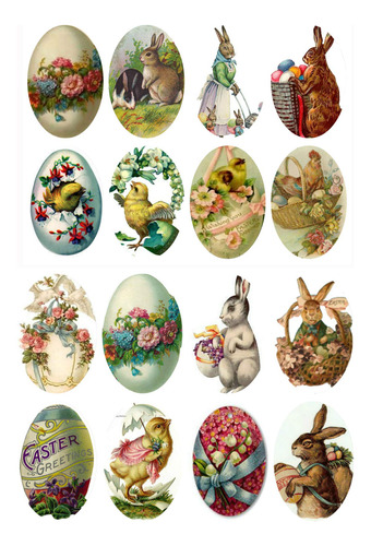 Victoriano Pascua Ovalado 1,5 X 2  Collage Hoja Para Arte