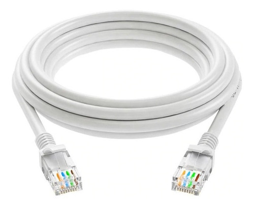 Imagen 2 de 4 de Cable Utp Red 10 Metros Cat5e Armado Patch Cord Rj45 Int