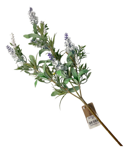 Rama Lavanda Blanca Artificial Decorativa 68 Cm