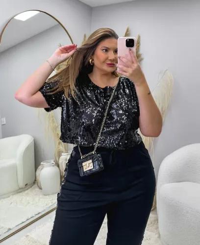 Conjunto Plus Size Detalhes Paetê