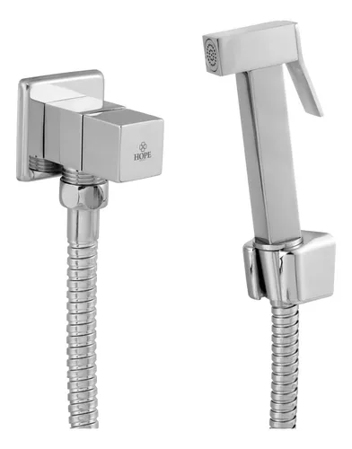 Ducha Higiênica Intima Chuveirinho Banheiro Quadrada Metal