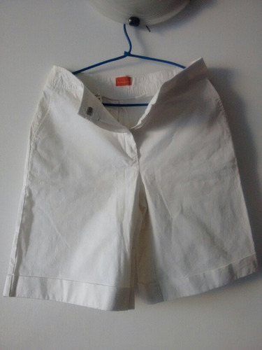 Short Bermuda Blanco A La Cintura Talla S (36-38) Europeo