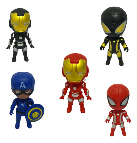 Conjunto De Bonecos Super Heróis Mini Avengers Em Ação