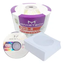 Comprar 50 Mídia Virgem Dvd Logo Jogos Filmes Ps2 + 50 Envelopes Br