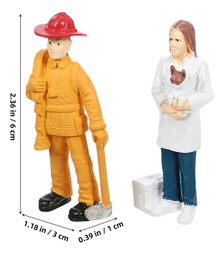 1 Conjunto De Estatuetas Microscópicas Imitated People Figur