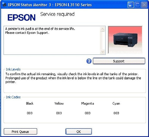 Reset Ilimitado Epson L395 L495 Solución Error D Almohadilla