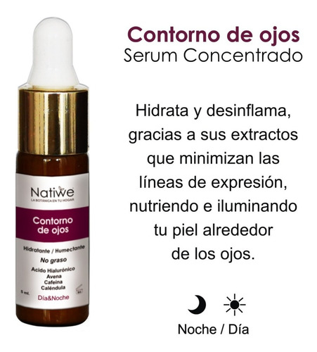 Imagen 3 de 5 de Serum Contorno De Ojos Con Ácido Hialurónico Y Cafeína