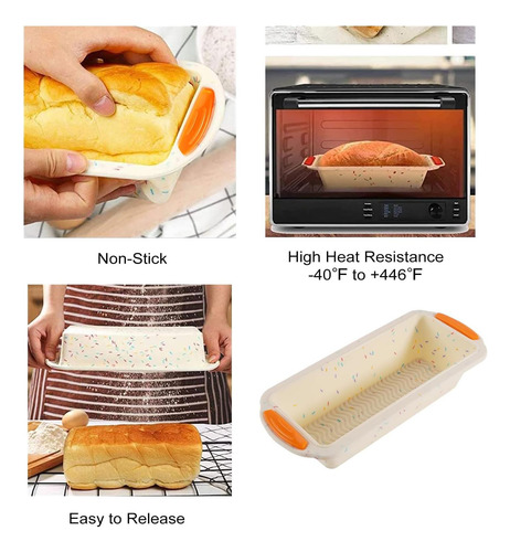 Molde De Pan, Molde De Panadería De Silicona De 3 Paquetes,