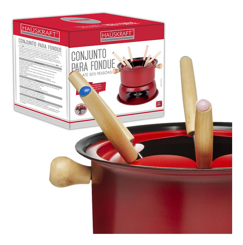 Imagem 2 de 4 de Conjunto Fondue 11 Peças Carne Chocolate Jantar Romântico